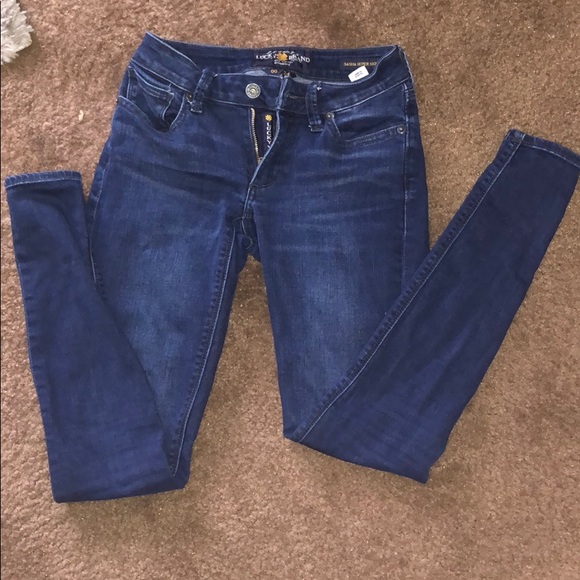 Dark wash lucky brand skinny jeans - Picture 1 of 5